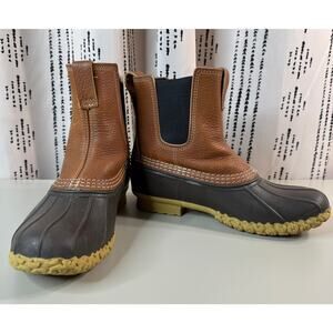 L.L. Bean Boots Women’s Chelsea Pull On Duck Boots Brown Leather Size 9 Outdoor